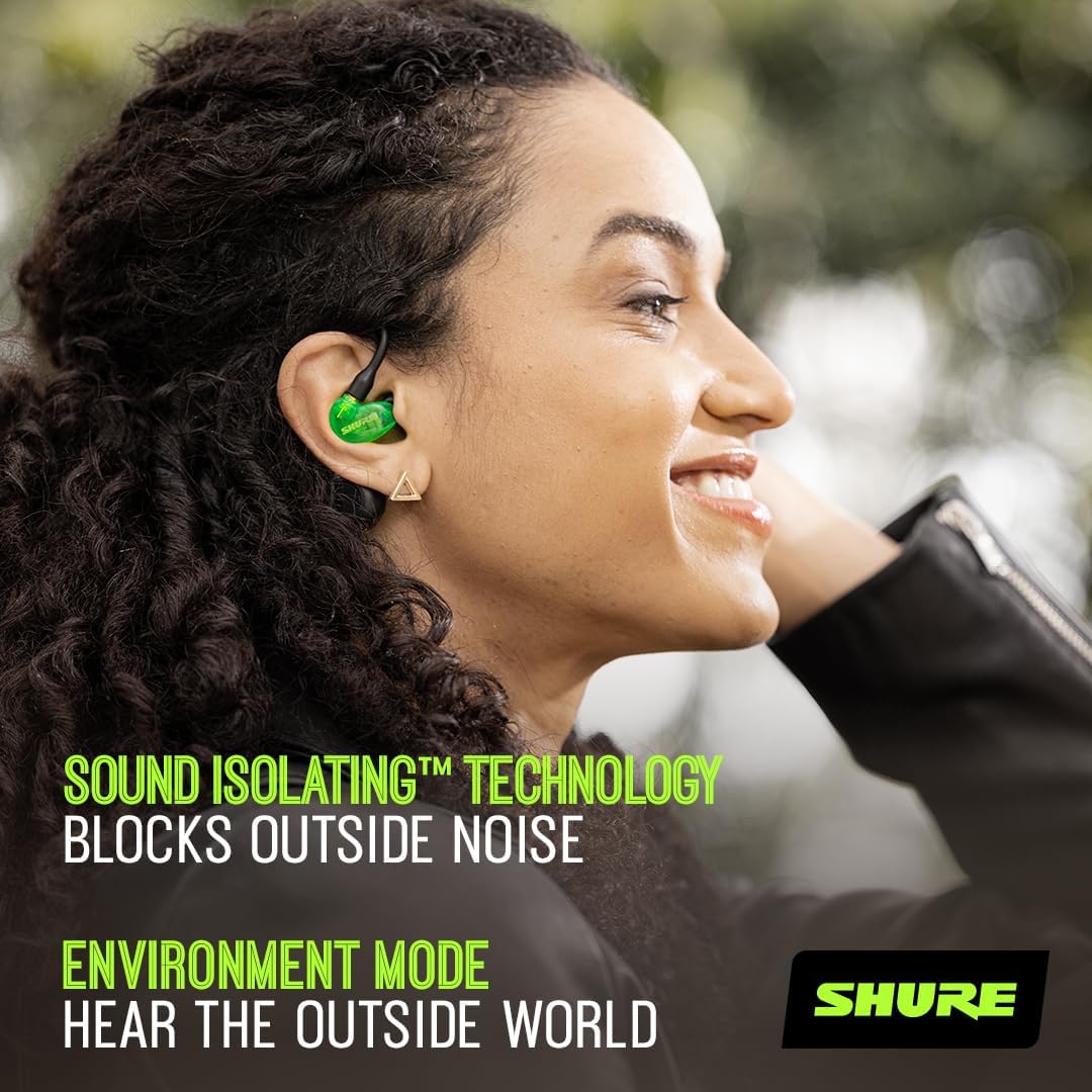 Shure SE215SPE-GN Green Sound Isolating Earphones