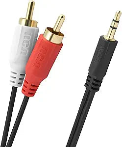 RCA D1C84014 3.5mm to 2 RCA Stereo Audio Cable — main product image