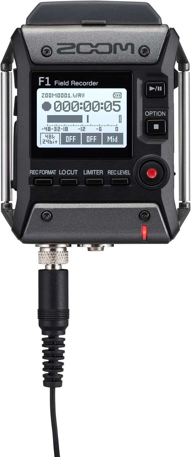Zoom F1-LP Field Recorder with Lavalier Mic