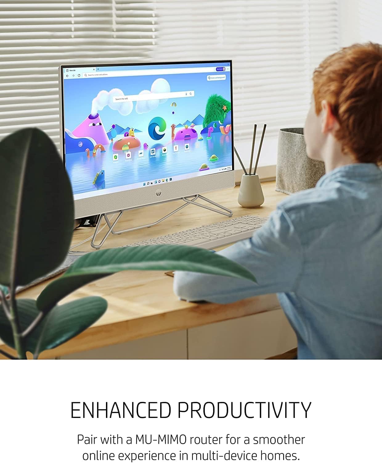 HP Touchscreen all in one desktop: 27", Ryzen 7, 32GB RAM, 1TB SSD