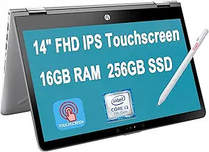 HP 14 2-in-1 Touchscreen Laptop i3 16GB 256GB SSD — main product image
