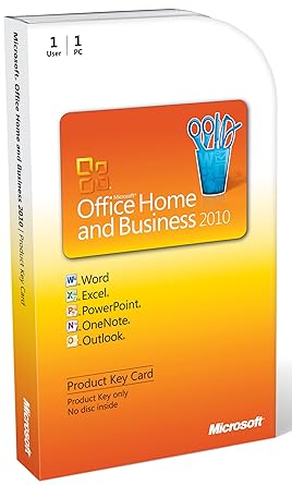 Microsoft T5D-00295 Office Home & Business 2010 Key Card — main product image