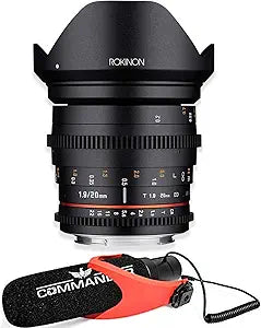 Rokinon 20mm T1.9 Cine DS Lens - Nikon Mount + Microphone