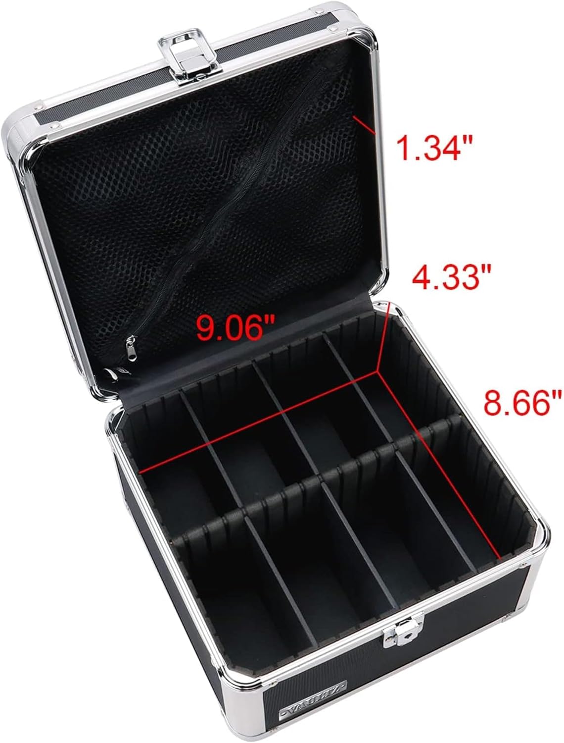 Vaultz VZ03993 Lockable Portable Safe Box, Black, 10x10x6.5 Inch