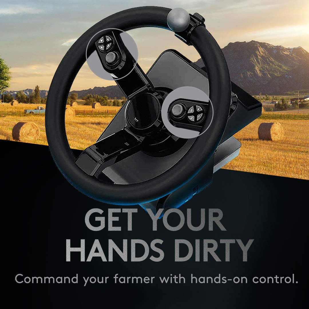 Logitech HEAVY EQUIPMENT BUNDLE Farm Simulator Steering Wheel Renewed