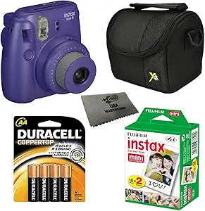 Fujifilm Instax Mini 8 Grape Instant Camera Bundle