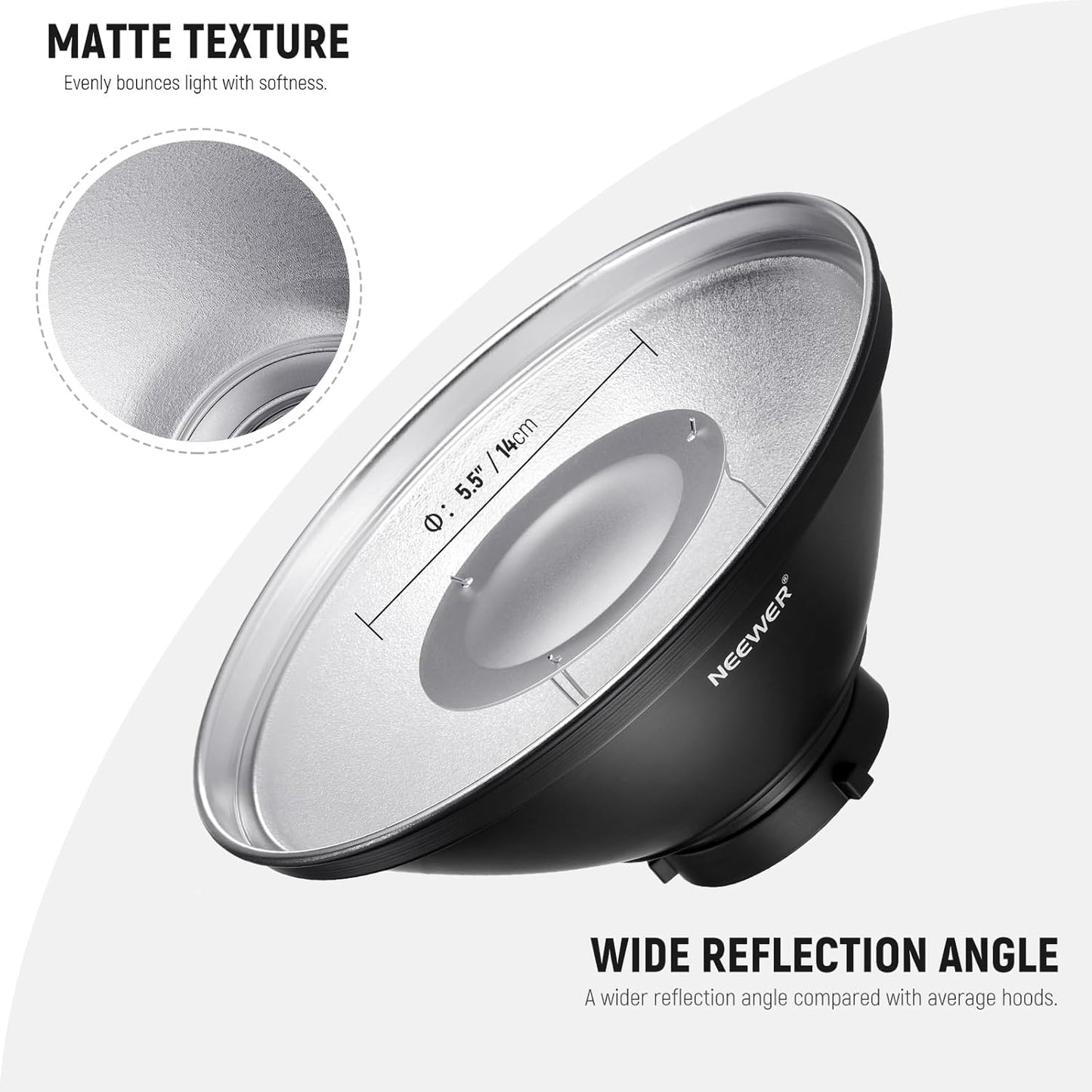 Neewer 10102504 12" Bowens Mount Beauty Dish Kit