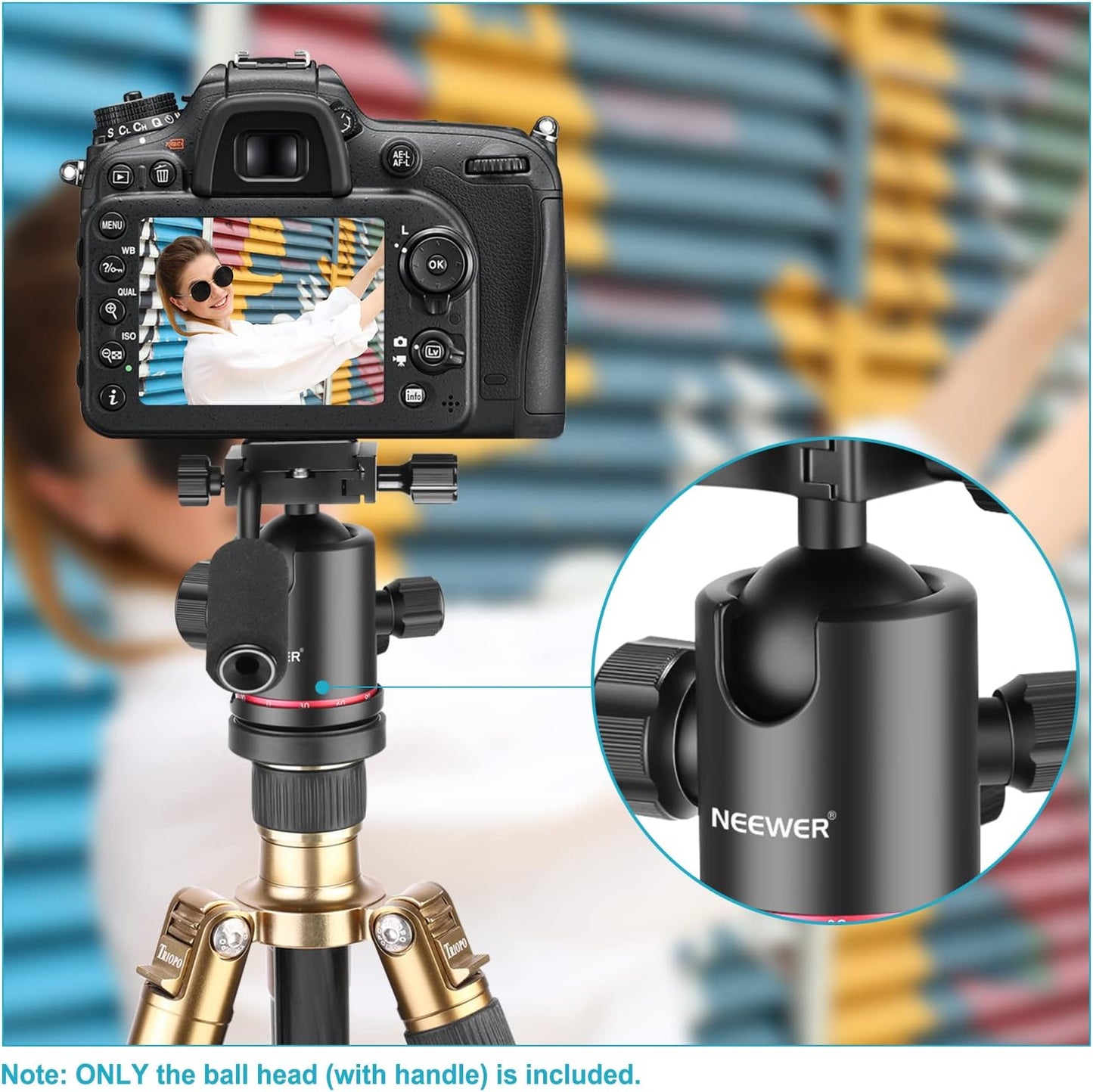 Neewer Heavy Duty Camera Tripod Ball Head with Quick Shoe
