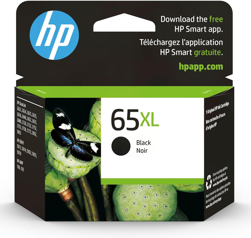 HP N9K04AN 65XL Black High-Yield Ink Cartridge — main product image