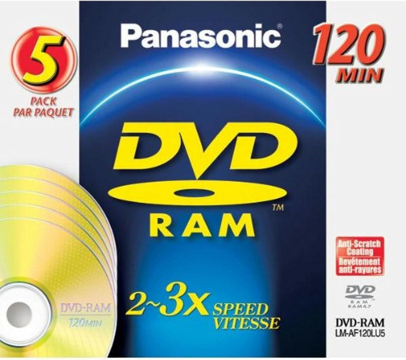 Panasonic LM-AF120LU5 DVD-RAM 4.7GB Discs — main product image