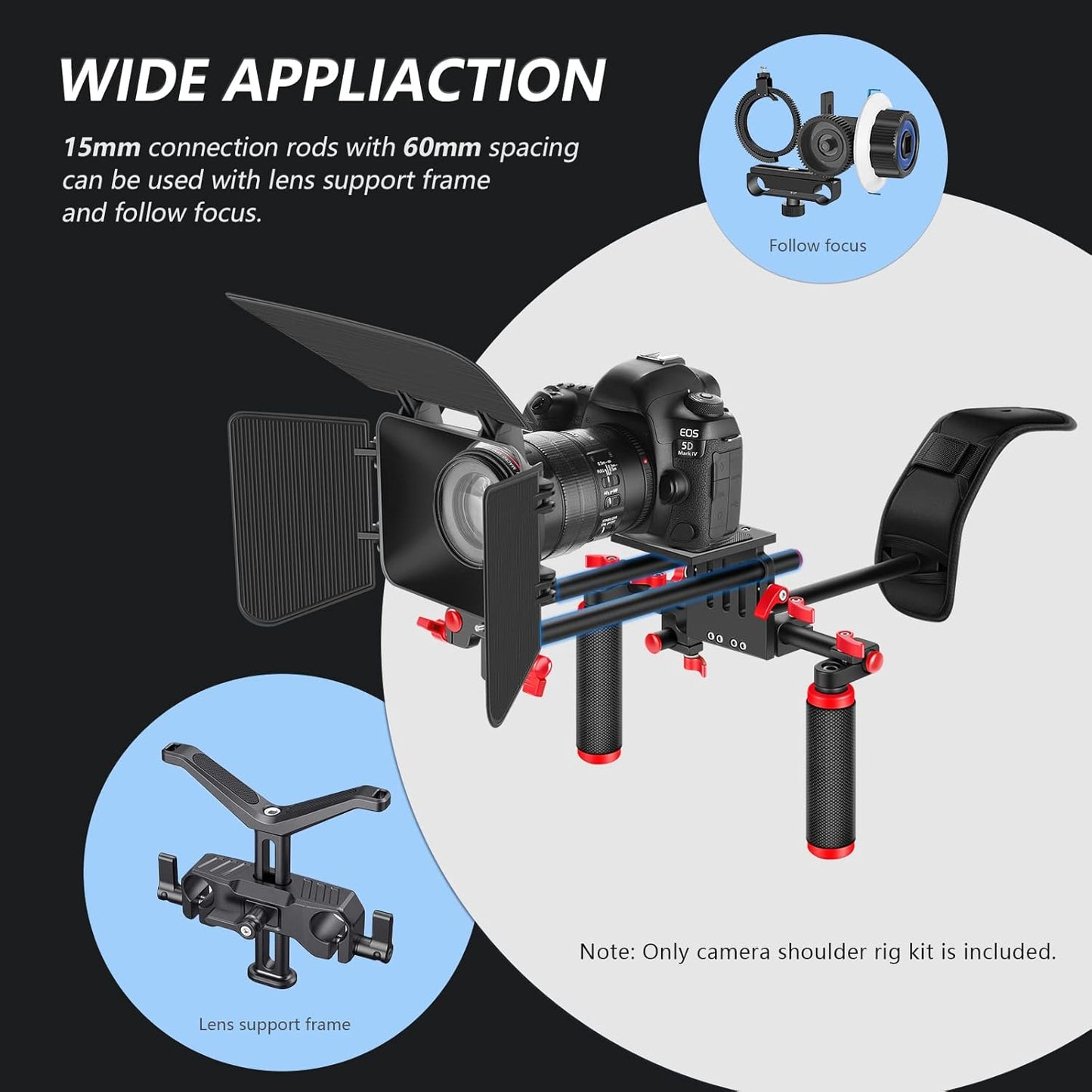 Neewer 10089989 DSLR Camera Shoulder Rig Video Kit (Red)