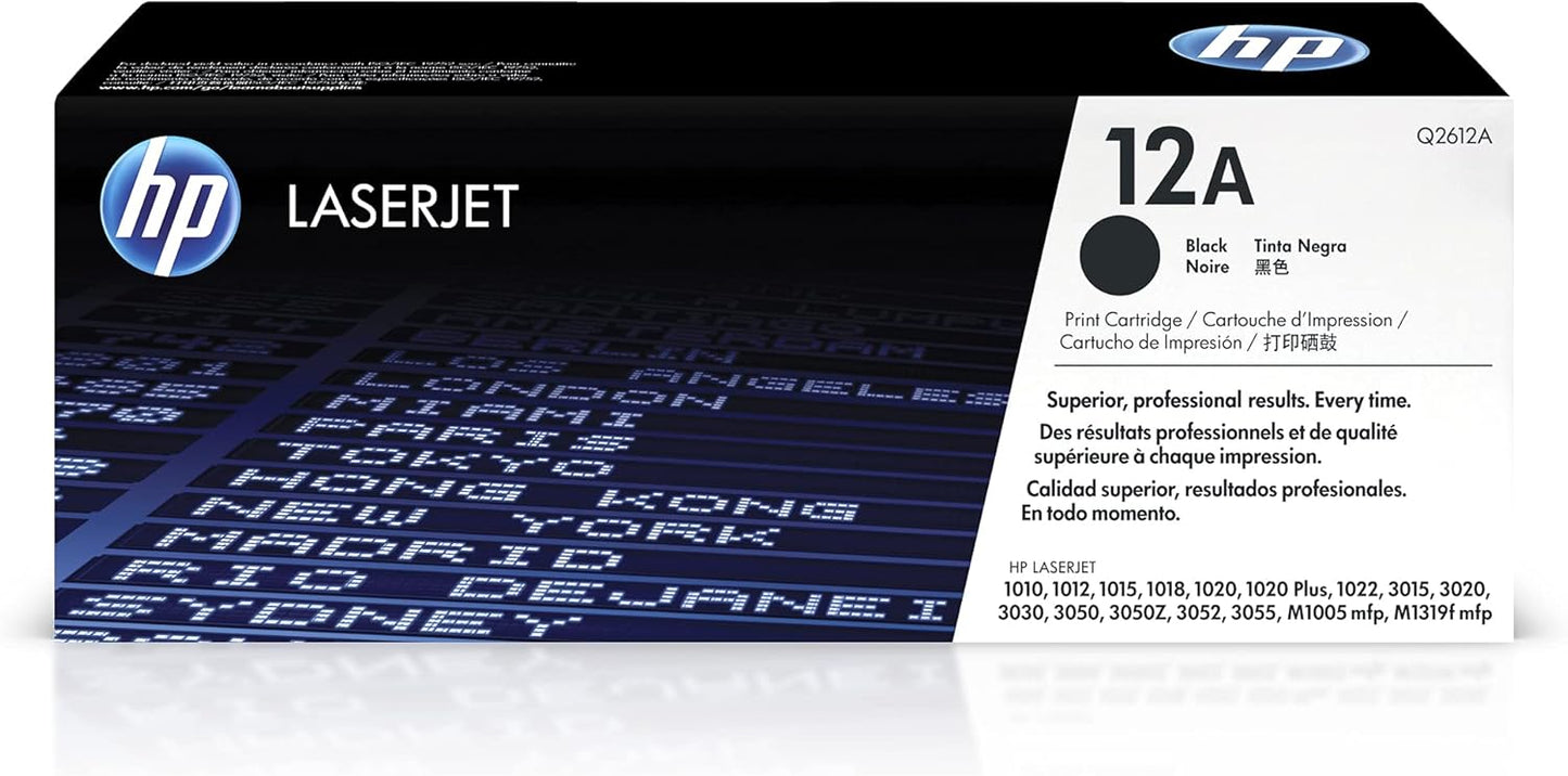 HP Q2612A 12A Black LaserJet Toner Cartridge