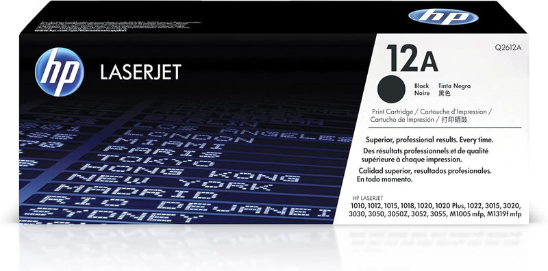 HP Q2612A 12A Black LaserJet Toner Cartridge — main product image