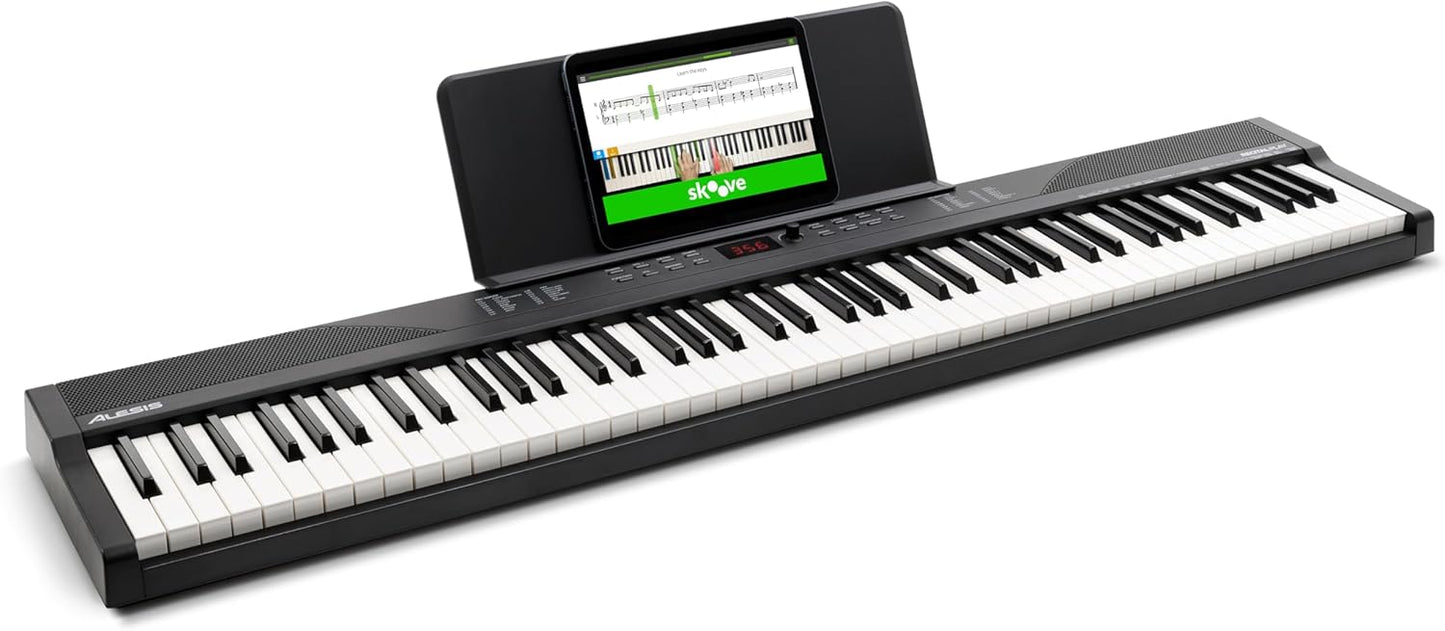 Alesis RECITAL PLAY KO 88-Key Beginner Piano Keyboard Bundle