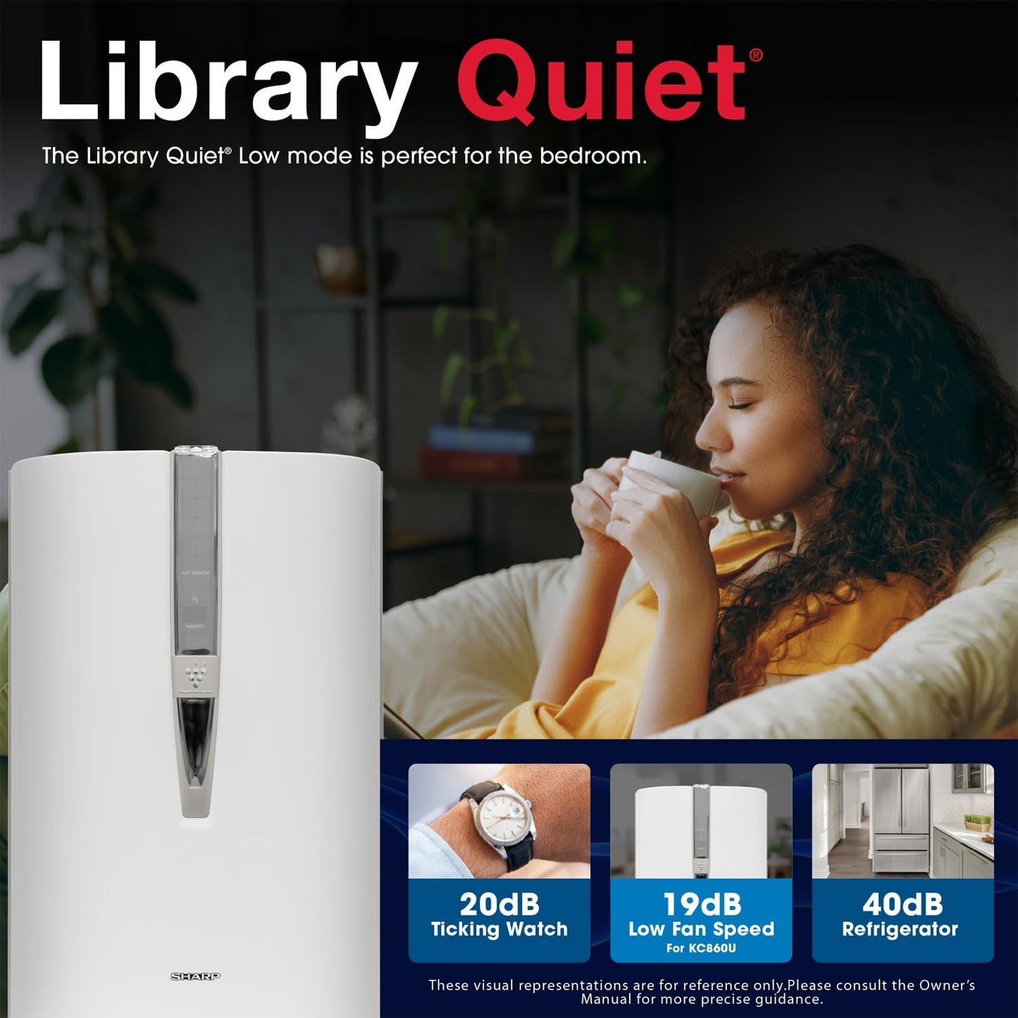 Sharp KC-860U Air Purifier Humidifier HEPA Large Room