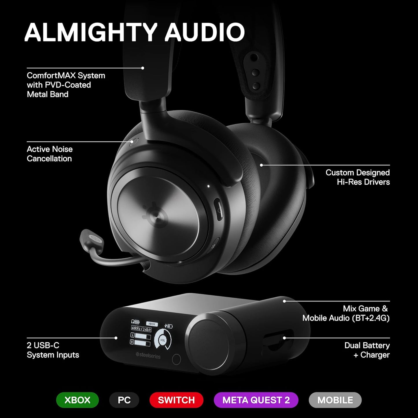 SteelSeries 61521 Arctis Nova Pro Wireless Xbox Headset