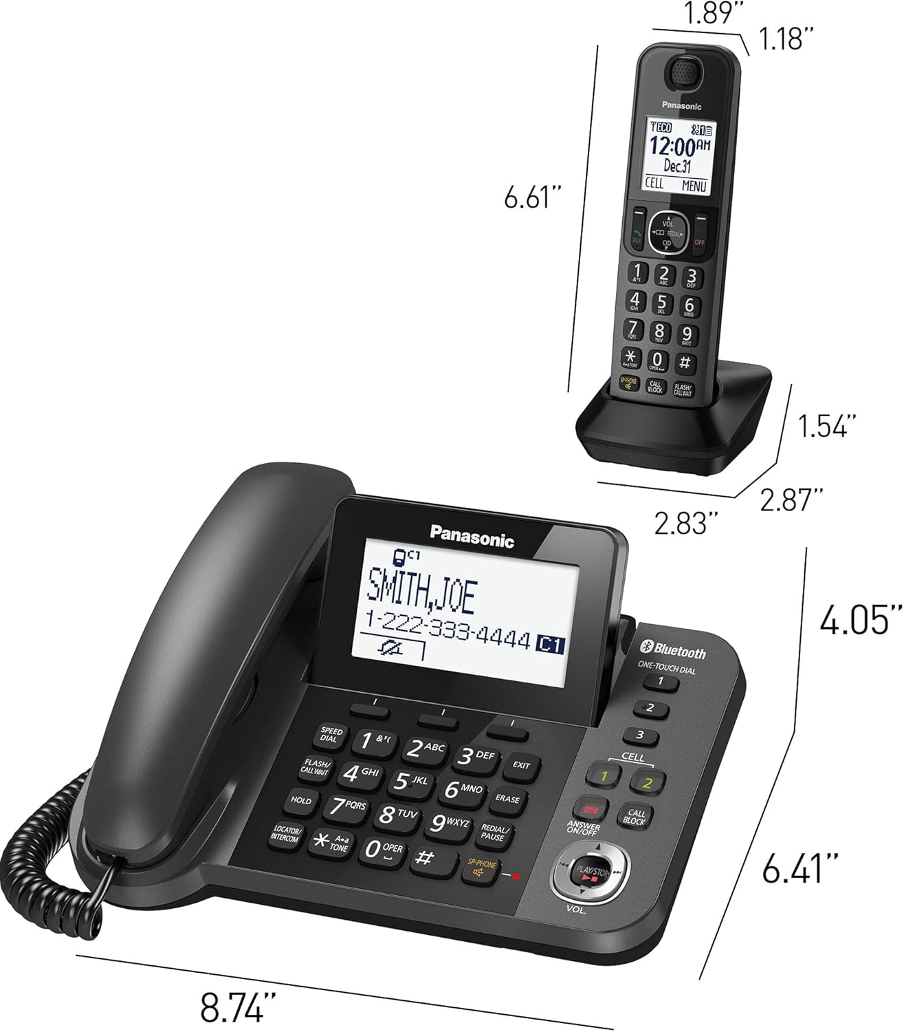 Panasonic KX-TGF382M Bluetooth Cordless Phone Answering Machine
