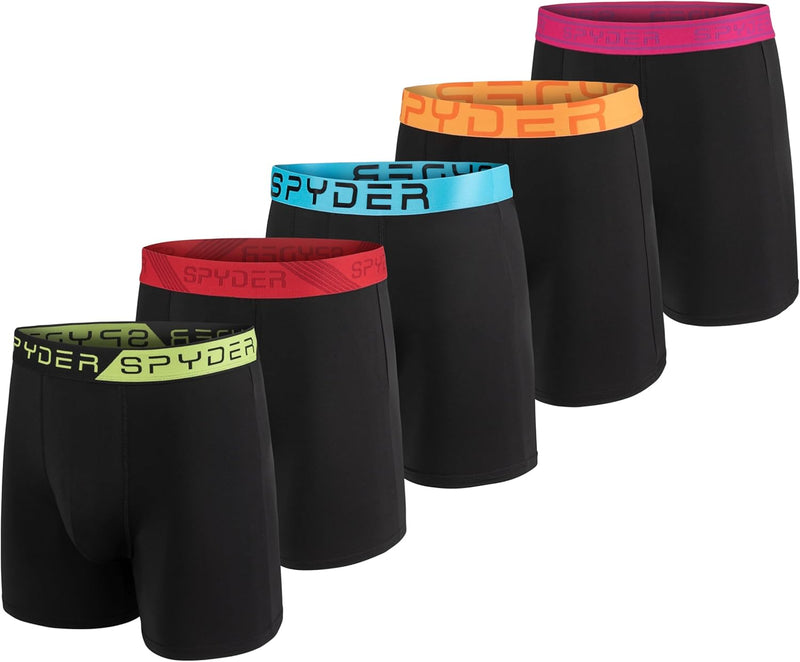 Spyder Boxer Briefs 5-Pack Performance Underwear — main product image