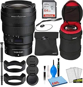 Nikon 20097 Z 14-24mm f/2.8 S Zoom Lens Bundle (Renewed)