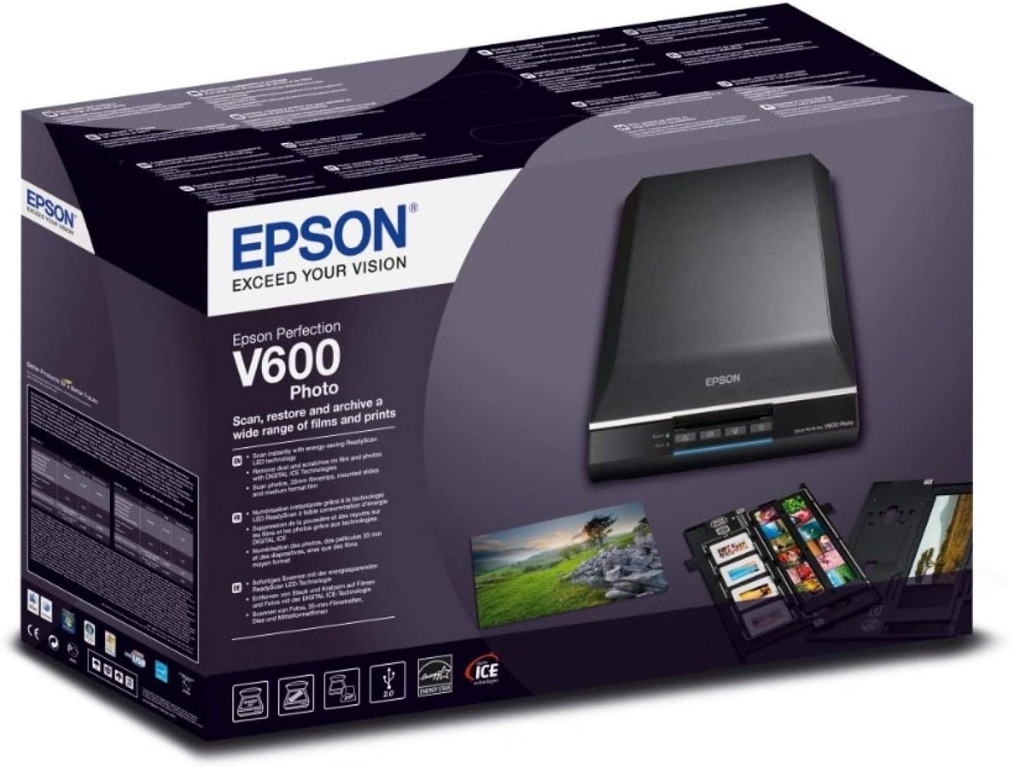 Epson EP44859 Perfection V600 Photo Scanner 6400 x 9600 dpi