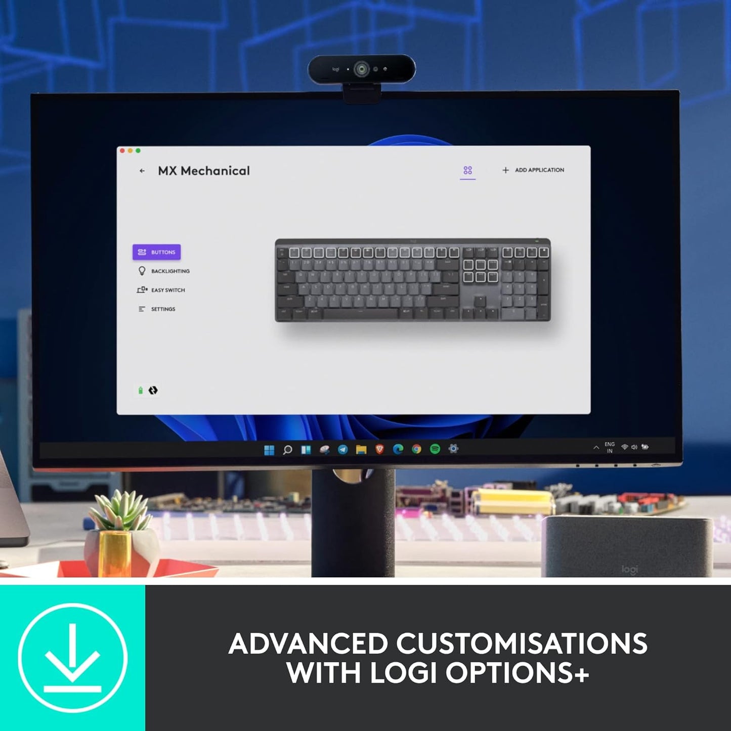 Logitech 920-010547 MX Mechanical Quiet Keyboard