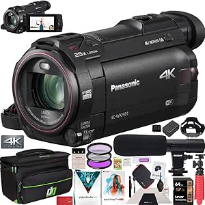 Panasonic E11PNHCWXF991K - 4K UHD Camcorder - WXF991 Bundle