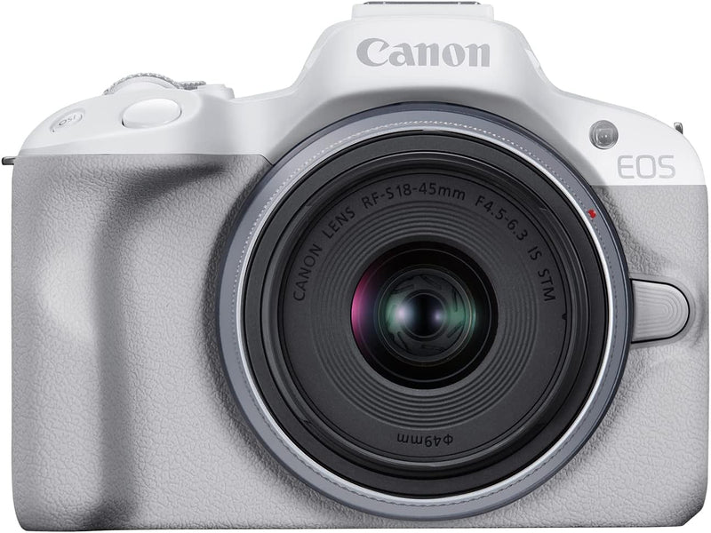 Canon 5812C012 EOS R50 White Mirrorless Camera Kit — main product image