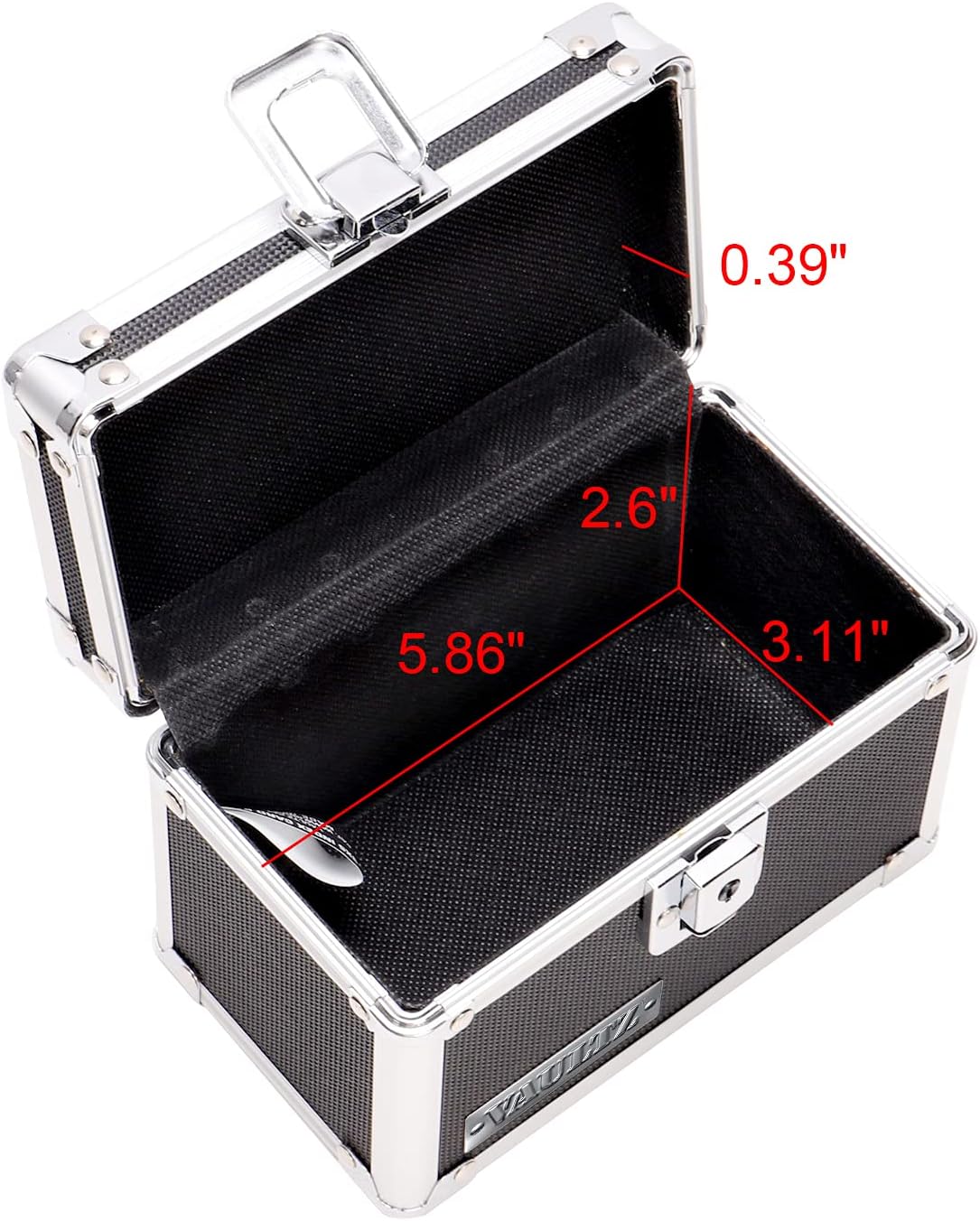 Vaultz VZ01169 Locking Index Card File - 3x5, Black