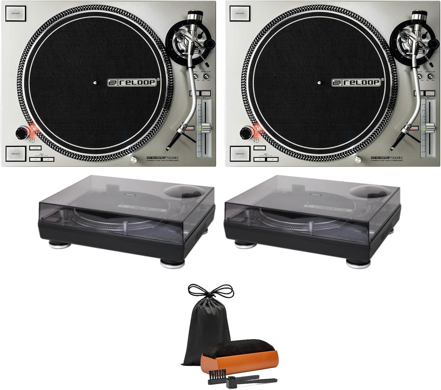 Reloop gear RP-7000 MK2 Turntable System (Pair) Bundle