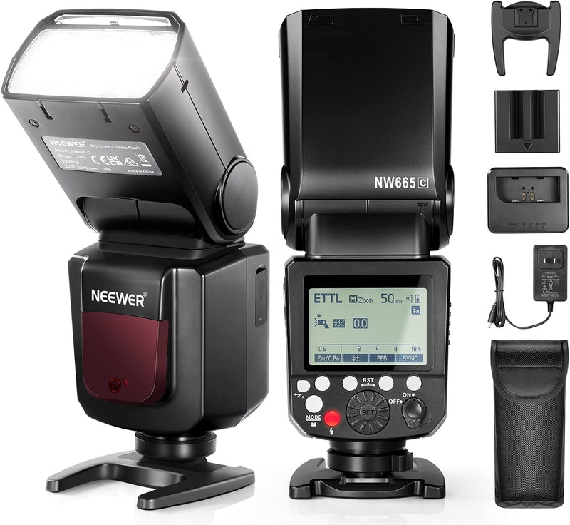 Neewer 10101414 NW665-C E-TTL II Speedlite Flash Canon — main product image