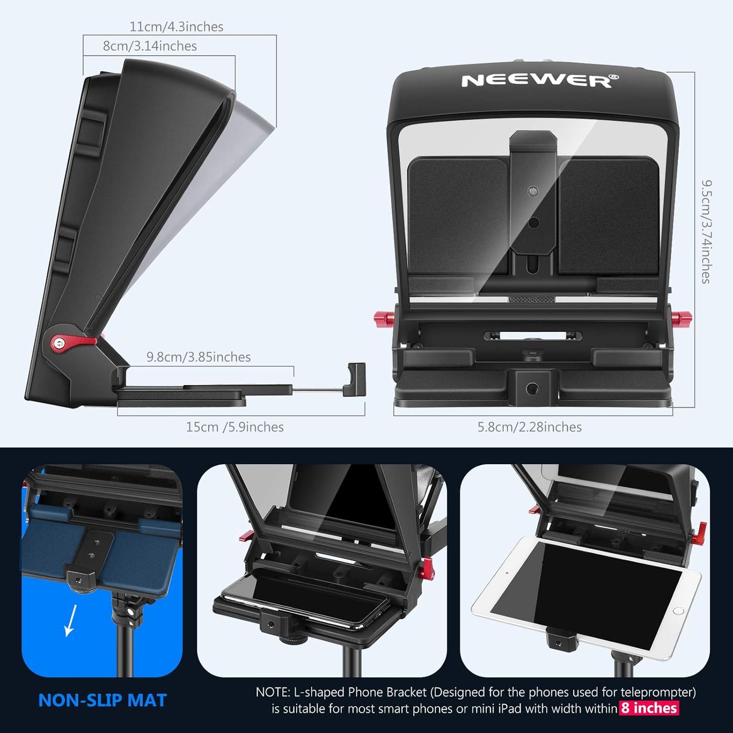 Neewer 10098293 X1 Mini Teleprompter