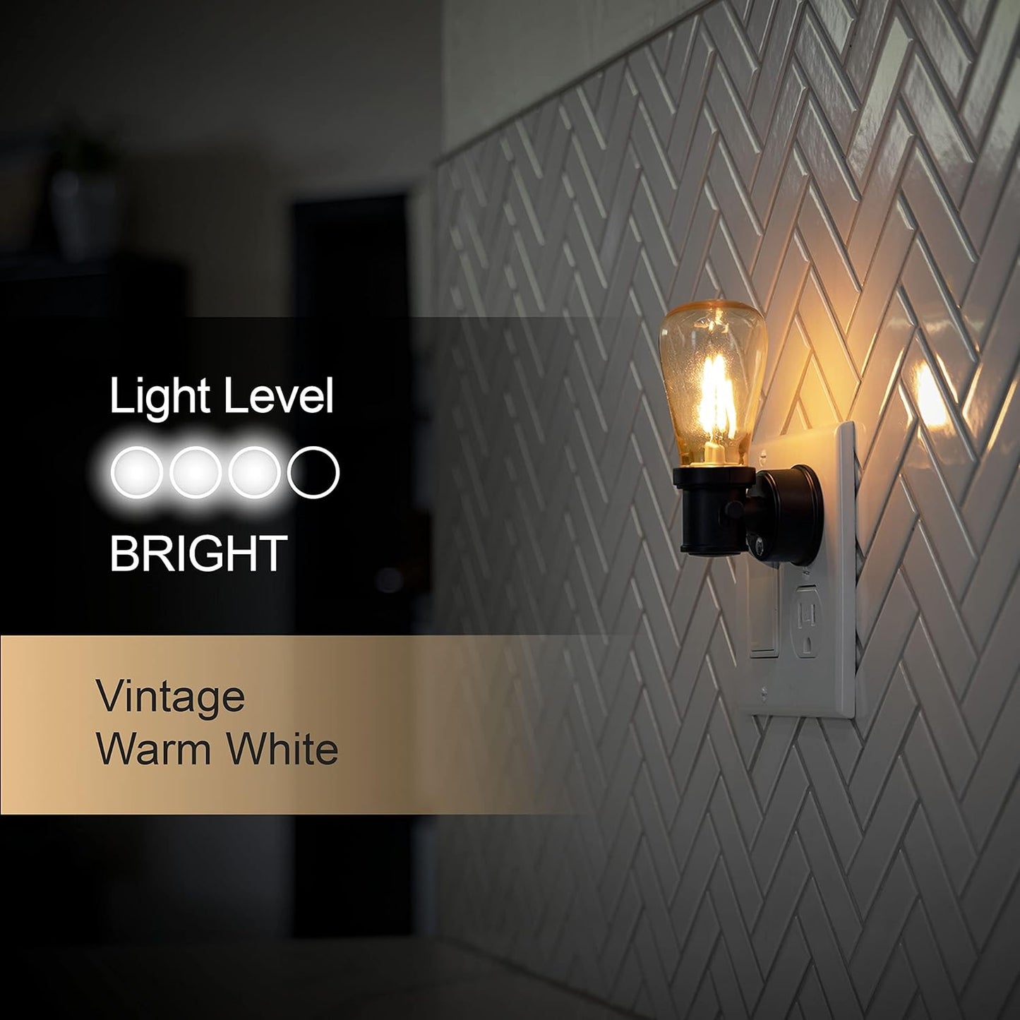 GE 38628 Vintage Edison LED Dusk-to-Dawn Night Light