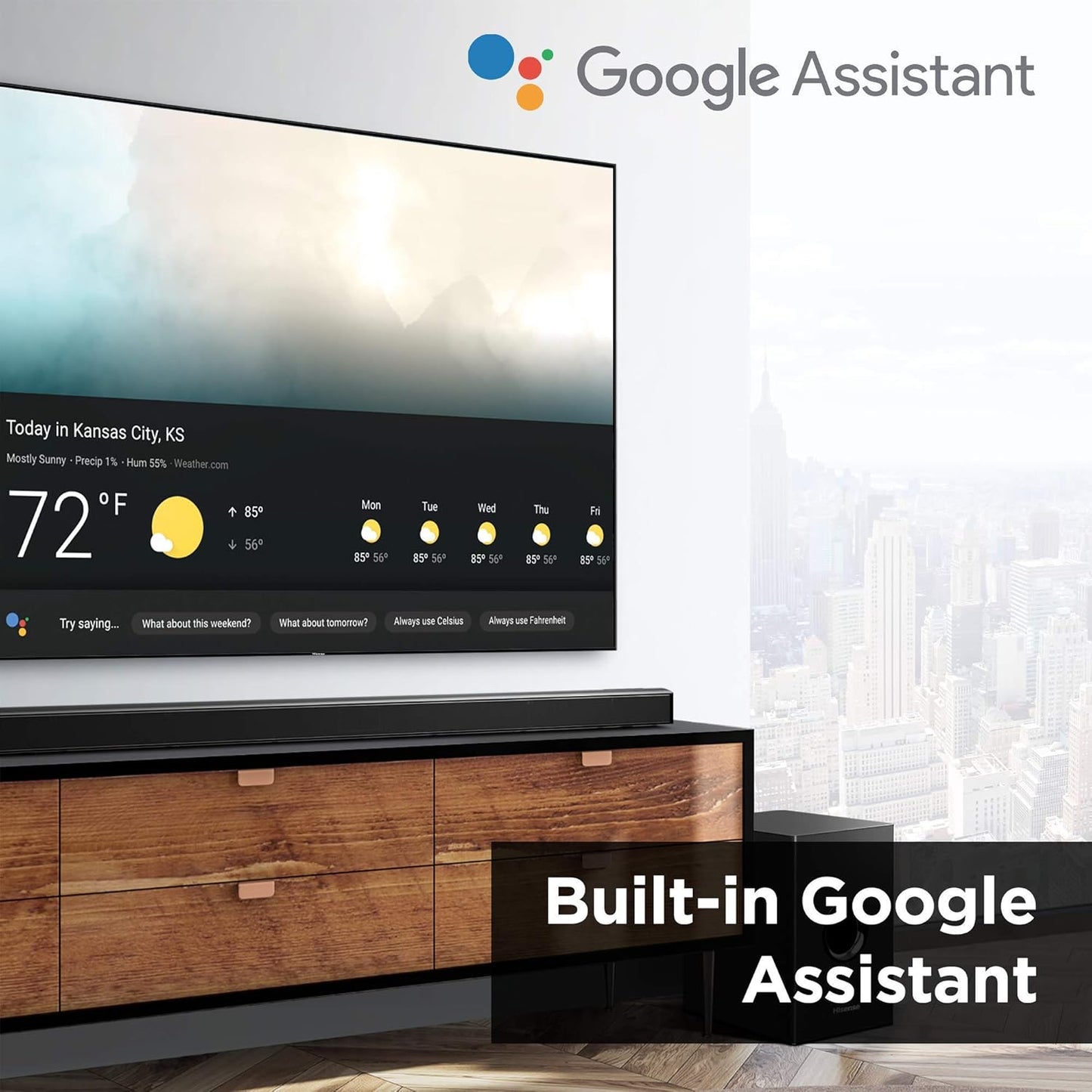 Hisense H9 Quantum Series 55H9G Android 4K TV (Renewed)