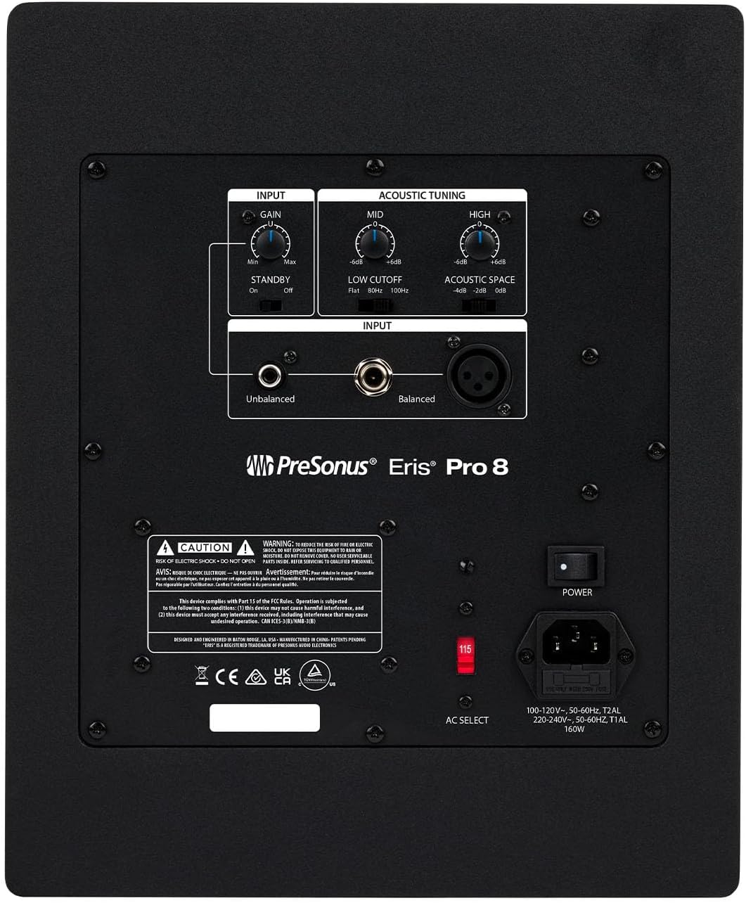 PreSonus Eris Pro 8 Biamped Coaxial Studio Monitor