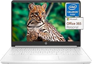 HP 14 Inch Laptop Student Bundle 192GB