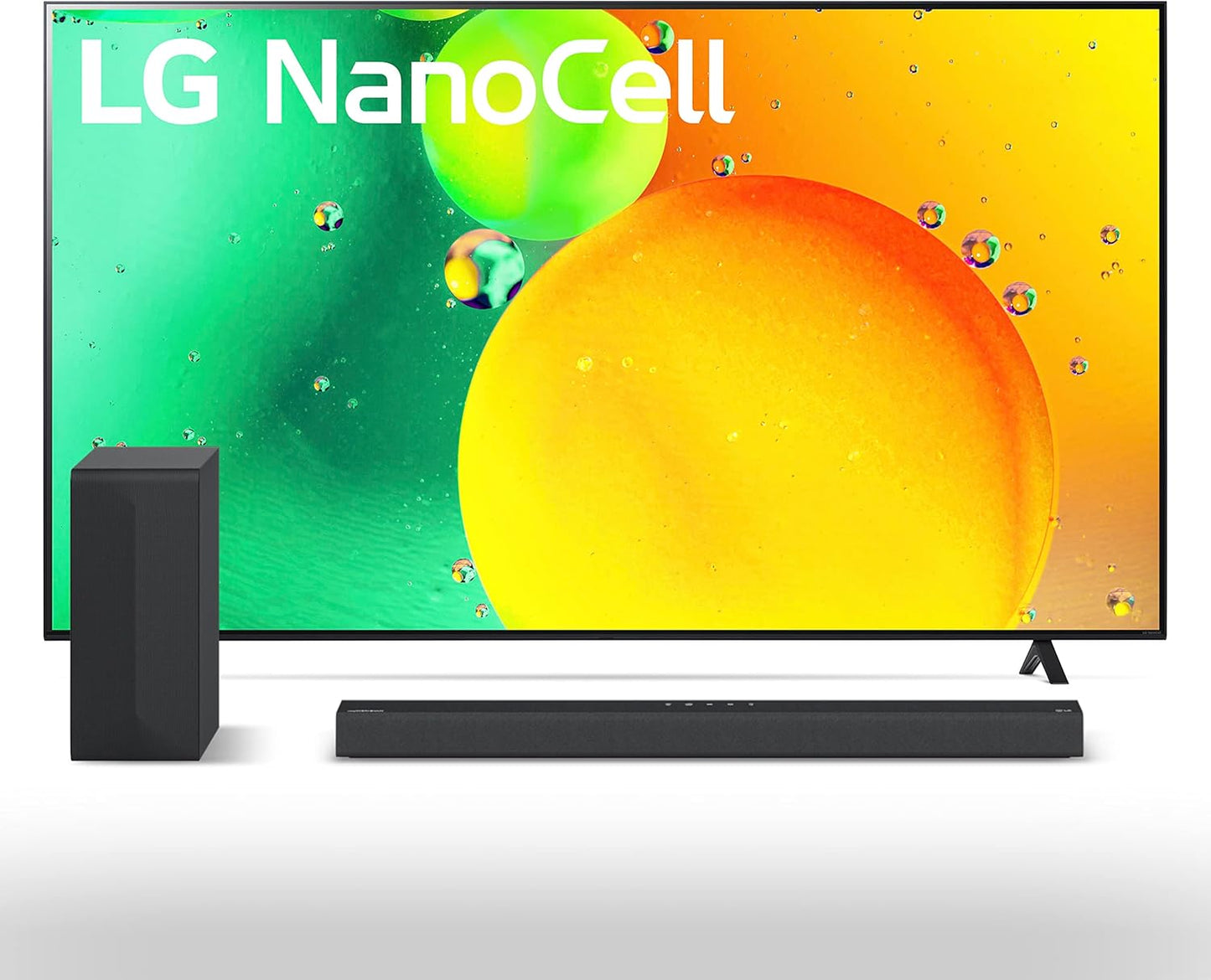 LG NANO75 Series 75" 4K TV with Soundbar Bundle