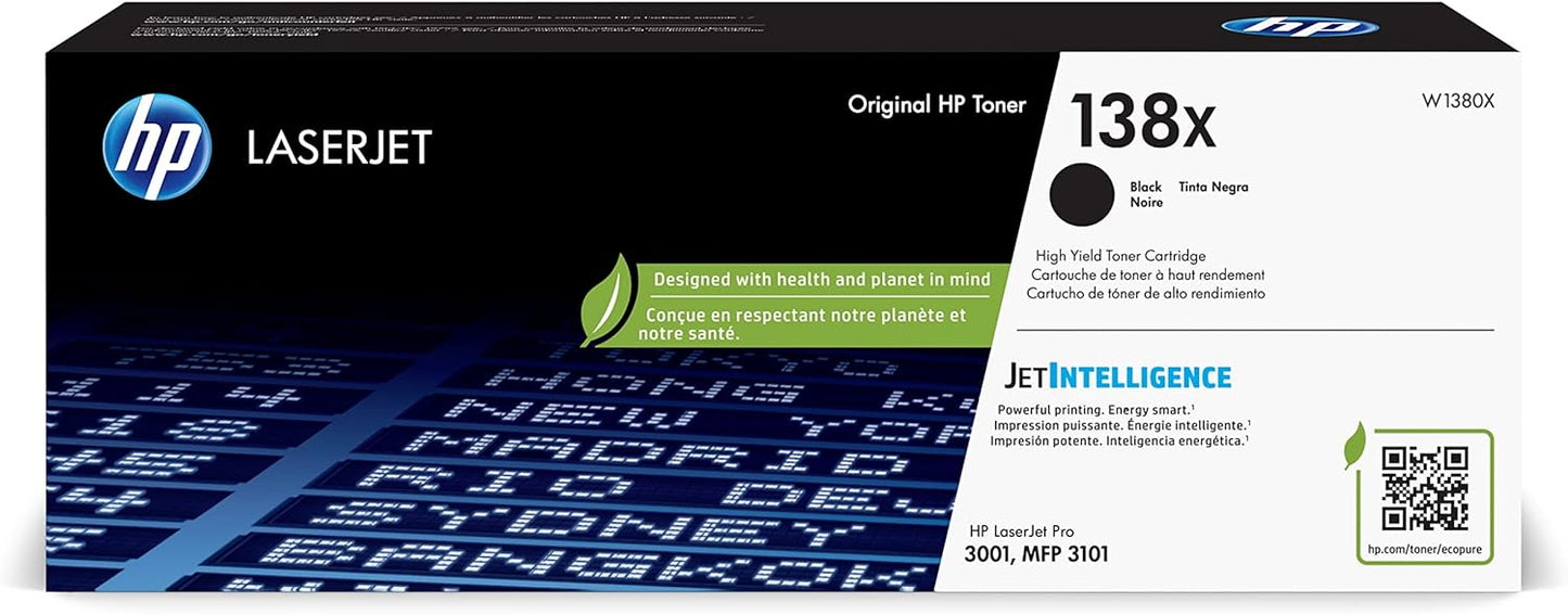HP W1380X 138X Black High-Yield LaserJet Toner