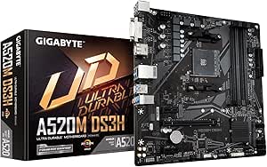 Gigabyte A520M DS3H Motherboard - AMD Ryzen AM4 - MicroATX