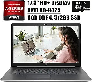 HP HP 17 Laptop 17.3" AMD A9 512GB SSD