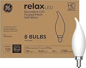 GE 93129921 Relax LED 60W Soft White 8-Pack