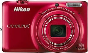 Nikon VNA272E1 Coolpix S6500 16MP 12x Optical Zoom Digital Camera Red
