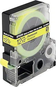 Epson C53S625405 LabelWorks LC-4YBF9 Fluorescent Black on Yellow Tape — main product image