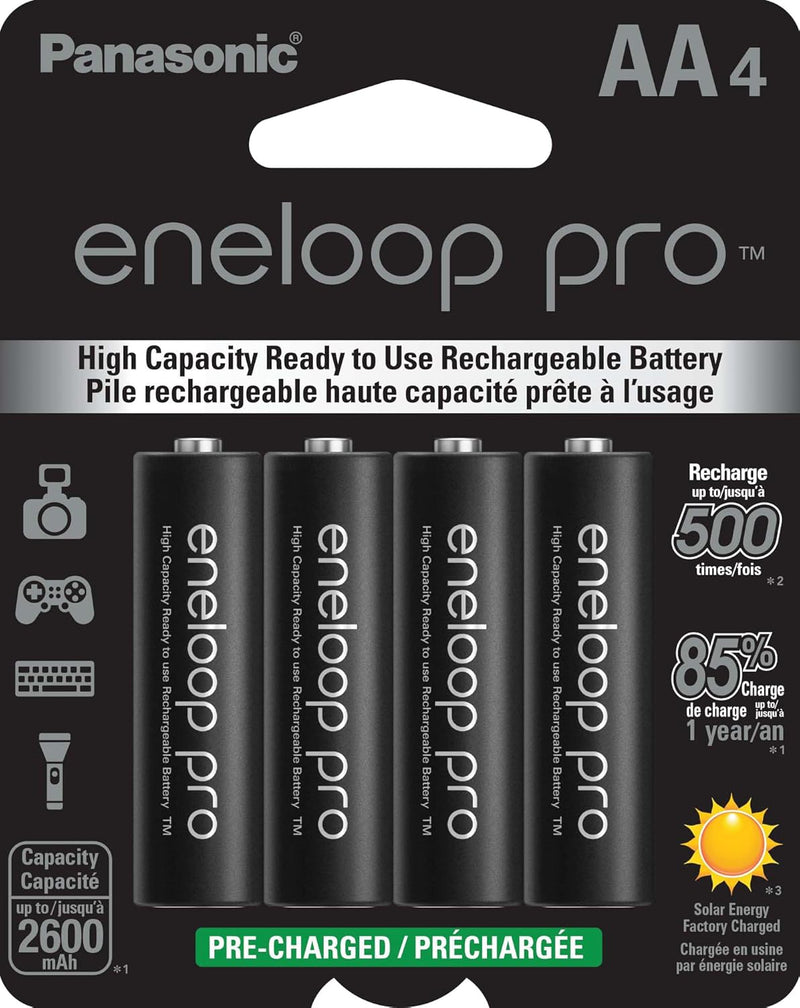 Panasonic BK-3HCCA4BA eneloop Pro AA Rechargeable Batteries — main product image