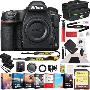 Nikon CRTE2NKD850KRB D850 Full-Frame DSLR Camera Bundle Renewed