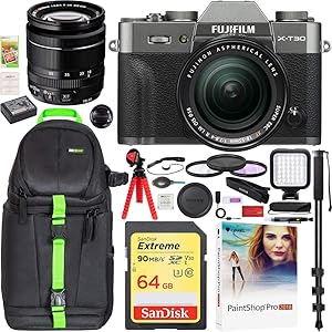 Fujifilm E1FJXT30C1855 X-T30 Mirrorless Camera 18-55mm Lens Bundle