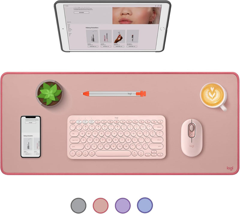 Logitech 956-000048 Desk Mat Darker Rose Large — main product image