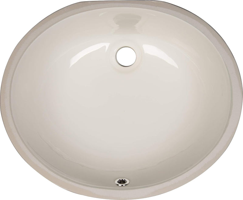 MSI 1714 Oval Porcelain Undermount Bathroom Sink - Bisque — main product image