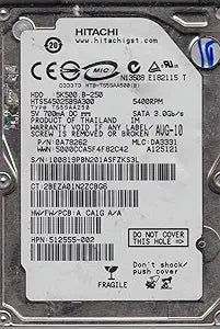 Hitachi 0A57912 TravelStar 250GB 5.4K RPM 2.5" HDD