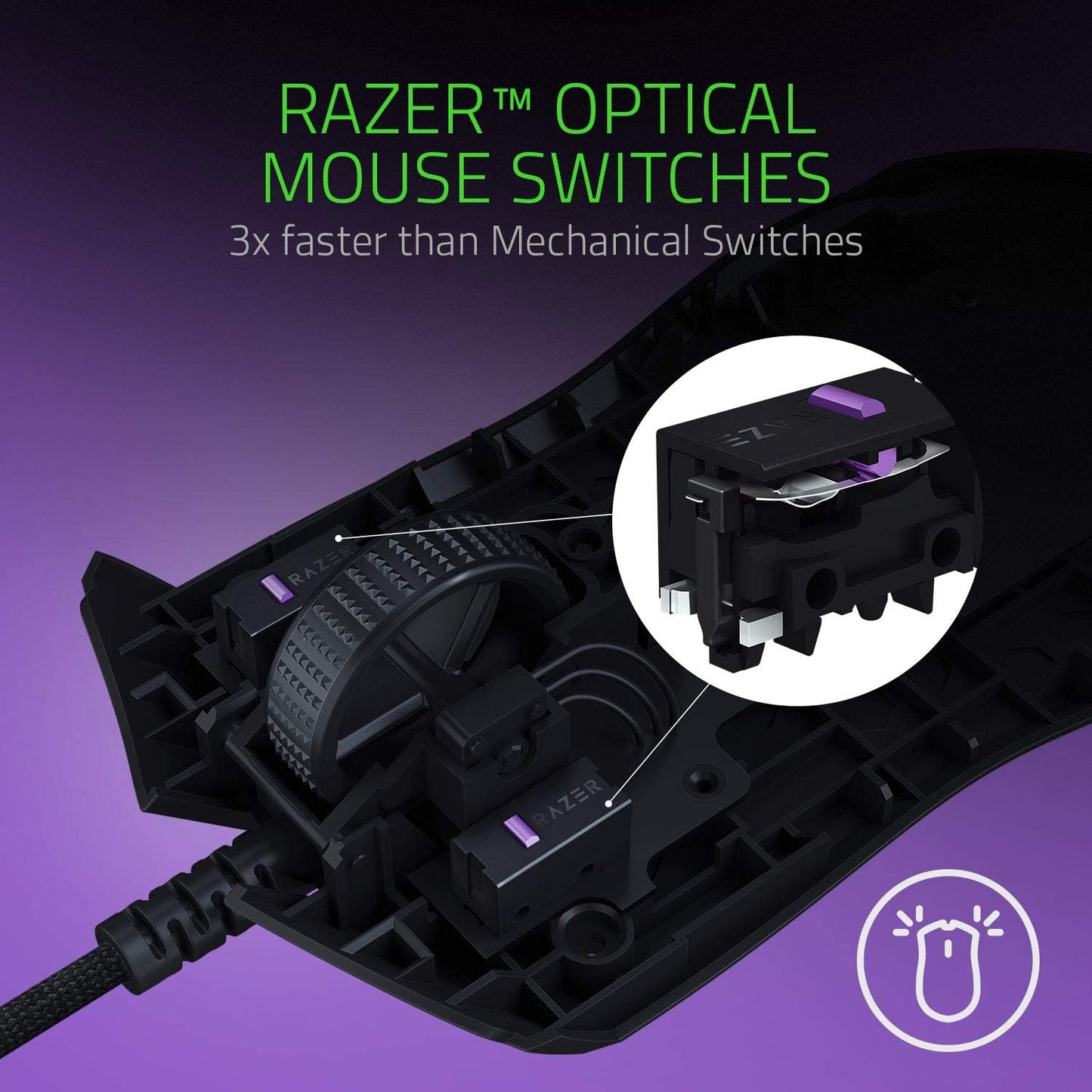 Razer RZ01-02550600-R3M1 Viper Ultralight Ambidextrous Gaming Mouse - Quartz Pink