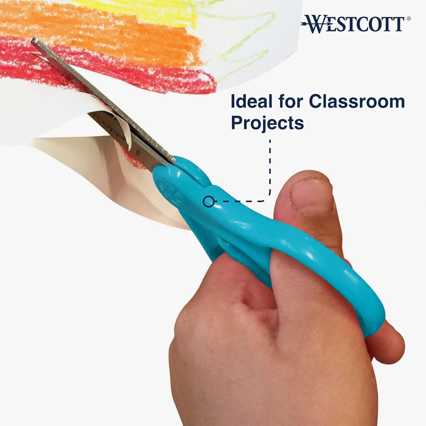 Westcott 15968 Kids Scissors 5-Inch Blunt Tip Blue